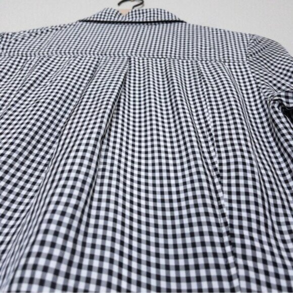 Altuzarra Yuma Gingham Check Shirtdress 36 4 Black White Front Tie - Picture 11 of 15
